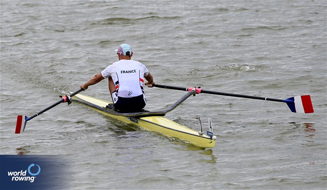 Theophile Onfroy, Men's Single Sculls, France, 2025 European Rowing Championships, Plovdiv, Bulgaria / © Detlev Seyb / MyRowingPhoto.com