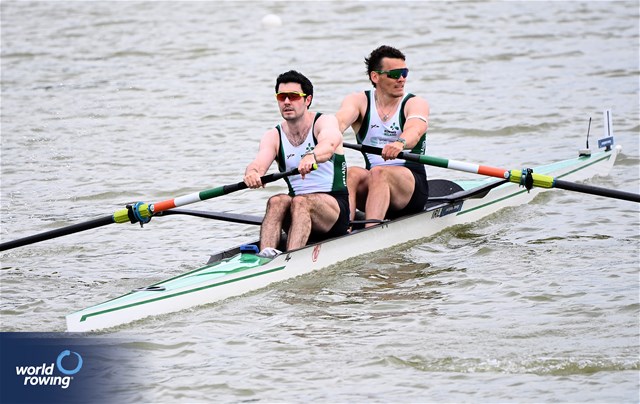 Ross Corrigan (b), Daire Lynch (s), Men's Pair, Ireland, 2025 European Rowing Championships, Plovdiv, Bulgaria / © Detlev Seyb / MyRowingPhoto.com