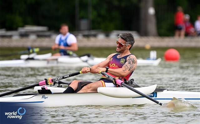 Javier Garcia Martinez, PR1 Mens Single Sculls, Spain, 2025 European Rowing Championships, Plovdiv, Bulgaria / © Detlev Seyb / MyRowingPhoto.com