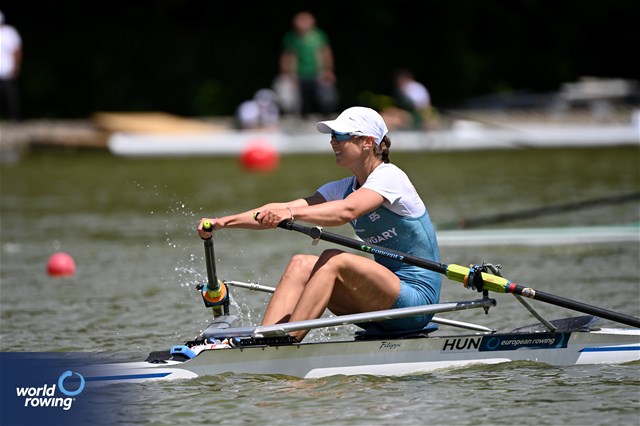 Eszter Fehervari, Lightweight Women's Single Sculls, Hungary, 2025 European Rowing Championships, Plovdiv, Bulgaria / © Detlev Seyb / MyRowingPhoto.com