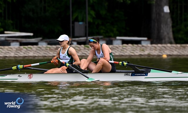 Zoe Hyde (b), Margaret Cremen (s), Women's Double Sculls, Ireland, 2025 European Rowing Championships, Plovdiv, Bulgaria / © Detlev Seyb / MyRowingPhoto.com
