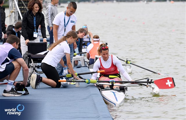 Claire Ghiringhelli, PR1 Womens Single Sculls, Switzerland, 2025 European Rowing Championships, Plovdiv, Bulgaria / © Detlev Seyb / MyRowingPhoto.com