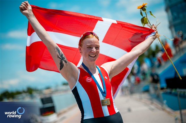 Frida Sanggaard Nielsen, Women's Single Sculls, Denmark, Bronze, 2025 European Rowing Championships, Plovdiv, Bulgaria / © World Rowing / Benedict Tufnell