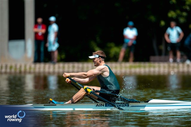 Yauheni Zalaty, Men's Single Sculls, Individual Neutral Athlete, 2025 European Rowing Championships, Plovdiv, Bulgaria / © World Rowing / Benedict Tufnell