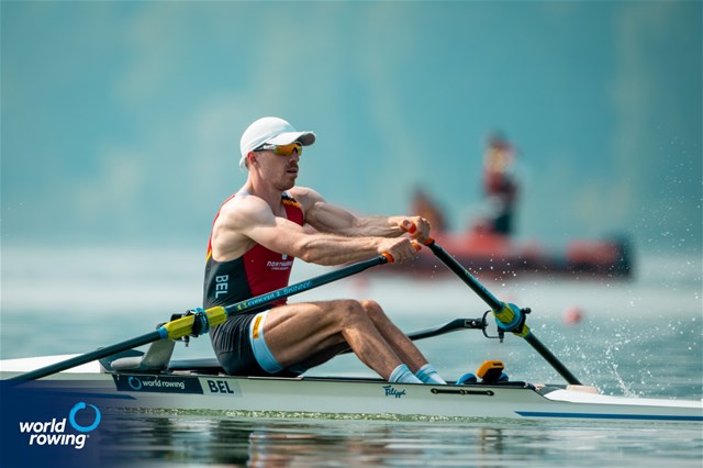 Tim Brys, Men's Single Sculls, Belgium, 2025 World Rowing Cup Varese - Varese, Italy / World Rowing / Benedict Tufnell