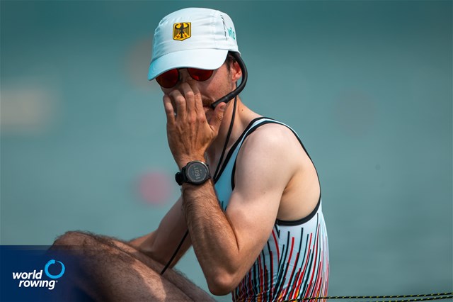 Jonas Wiesen (c), Men's Eight, Germany, 2025 World Rowing Cup Varese - Varese, Italy / World Rowing / Benedict Tufnell