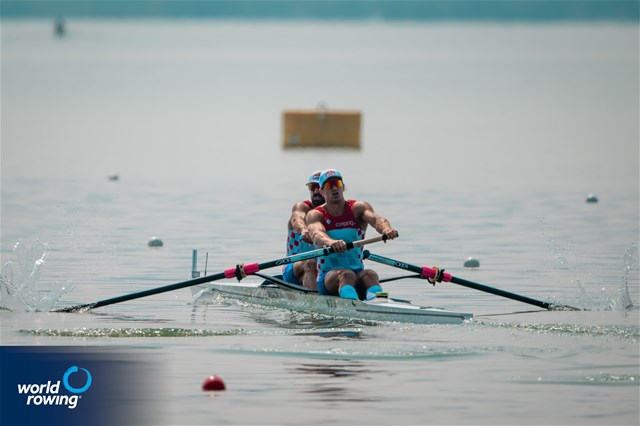 Martin Sinkovic (b), Valent Sinkovic (s), Men's Pair, Croatia, 2025 World Rowing Cup Varese - Varese, Italy / World Rowing / Benedict Tufnell