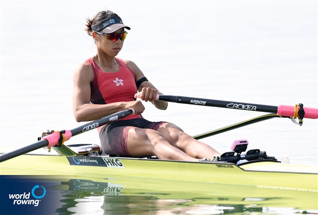 Wing Yan Winne Hung, Women's Single Sculls, Hong Kong, China, 2025 World Rowing Cup Varese - Varese, Italy / Detlev Seyb / MyRowingPhoto.com