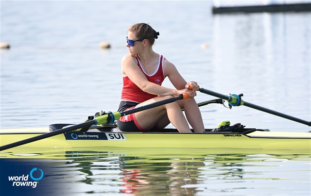 Olivia Nacht, Women's Single Sculls, Switzerland, 2025 World Rowing Cup Varese - Varese, Italy / Detlev Seyb / MyRowingPhoto.com