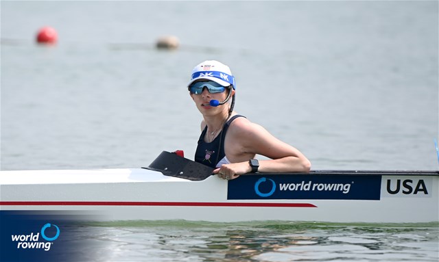 Emelie Eldracher (c), PR3 Mixed Coxed Four , United States of America, 2025 World Rowing Cup Varese - Varese, Italy / Detlev Seyb / MyRowingPhoto.com