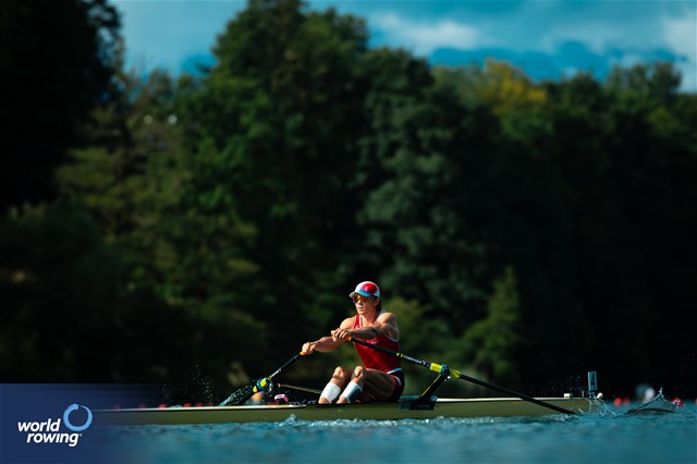 Tim Roth, Men's Single Sculls, Switzerland, 2025 World Rowing Cup Lucerne, Lucerne, Switzerland / © World Rowing / Benedict Tufnell
