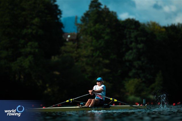 Jonas Slettemark Juel, Men's Single Sculls, Norway, 2025 World Rowing Cup Lucerne, Lucerne, Switzerland / © World Rowing / Benedict Tufnell