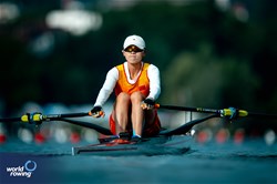 Ruiqi Liu, Women's Single Sculls, People's Republic of China, 2025 World Rowing Cup Lucerne, Lucerne, Switzerland / © World Rowing / Benedict Tufnell