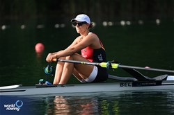 Mazarine Guilbert, Women's Single Sculls, Belgium, 2025 World Rowing Cup Lucerne, Lucerne, Switzerland / © Detlev Seyb / MyRowingPhoto.com