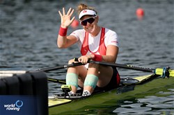 Katie Clark, Women's Single Sculls, Canada, 2025 World Rowing Cup Lucerne, Lucerne, Switzerland / © Detlev Seyb / MyRowingPhoto.com