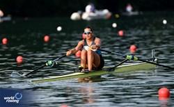 Cloe Callorda, Women's Single Sculls, Uruguay, 2025 World Rowing Cup Lucerne, Lucerne, Switzerland / © Detlev Seyb / MyRowingPhoto.com