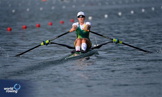 Laura Gourley, Women's Single Sculls, Australia, 2025 World Rowing Cup Lucerne, Lucerne, Switzerland / © Detlev Seyb / MyRowingPhoto.com
