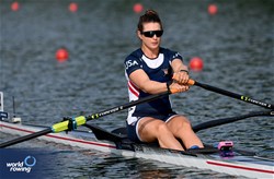Margaret Fellows, Women's Single Sculls, United States of America, 2025 World Rowing Cup Lucerne, Lucerne, Switzerland / © Detlev Seyb / MyRowingPhoto.com