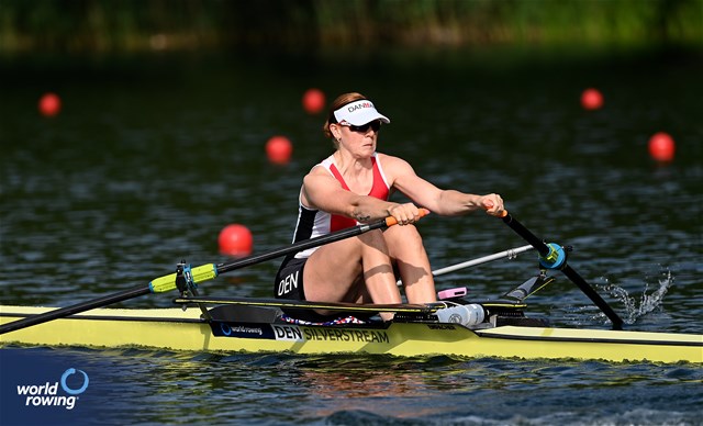 Frida Sanggaard Nielsen, Women's Single Sculls, Denmark, 2025 World Rowing Cup Lucerne, Lucerne, Switzerland / © Detlev Seyb / MyRowingPhoto.com