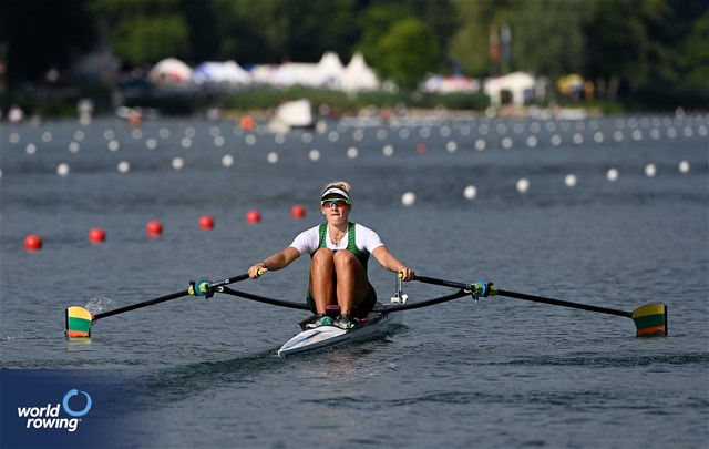 Viktorija Senkute, Women's Single Sculls, Lithuania, 2025 World Rowing Cup Lucerne, Lucerne, Switzerland / © Detlev Seyb / MyRowingPhoto.com