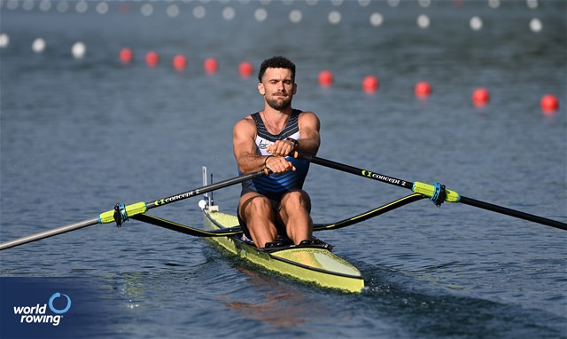 Bruno Cetraro Berriolo, Men's Single Sculls, Uruguay, 2025 World Rowing Cup Lucerne, Lucerne, Switzerland / © Detlev Seyb / MyRowingPhoto.com