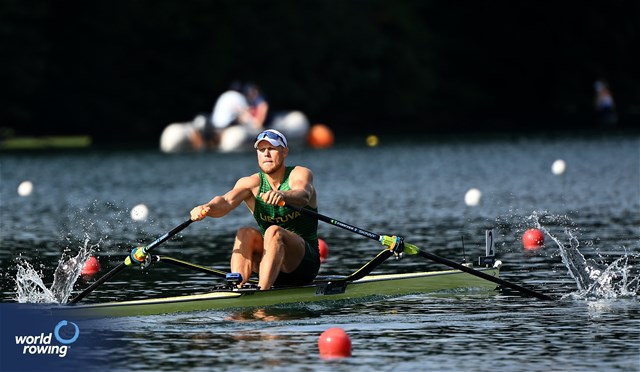 Dovydas Nemeravicius, Men's Single Sculls, Lithuania, 2025 World Rowing Cup Lucerne, Lucerne, Switzerland / © Detlev Seyb / MyRowingPhoto.com
