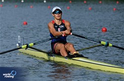 Ryuta Arakawa, Men's Single Sculls, Japan, 2025 World Rowing Cup Lucerne, Lucerne, Switzerland / © Detlev Seyb / MyRowingPhoto.com
