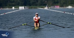 Gaston Mercier, Men's Single Sculls, Belgium, 2025 World Rowing Cup Lucerne, Lucerne, Switzerland / © Detlev Seyb / MyRowingPhoto.com