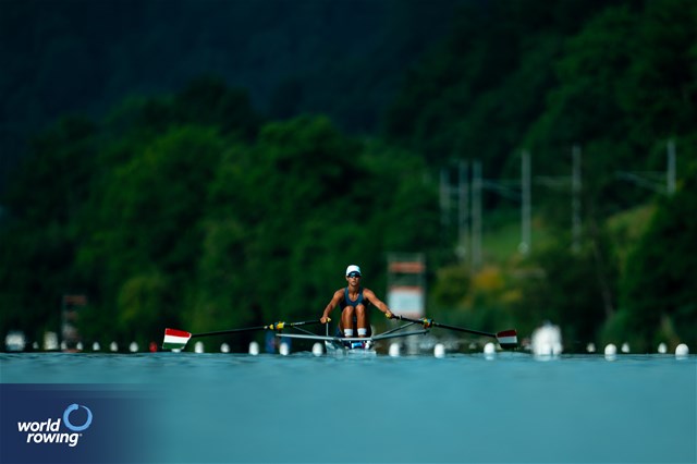 Eszter Fehervari, Lightweight Women's Single Sculls, Hungary, 2025 World Rowing Cup Lucerne, Lucerne, Switzerland / © World Rowing / Benedict Tufnell