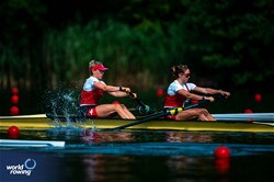 Lisa Loetscher (b), Celia Dupre (s), Women's Pair, Switzerland, 2025 World Rowing Cup Lucerne, Lucerne, Switzerland / © World Rowing / Benedict Tufnell