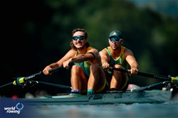 Mitch Salisbury (b), Nicholas Smith (s), Men's Pair, Australia, 2025 World Rowing Cup Lucerne, Lucerne, Switzerland / © World Rowing / Benedict Tufnell