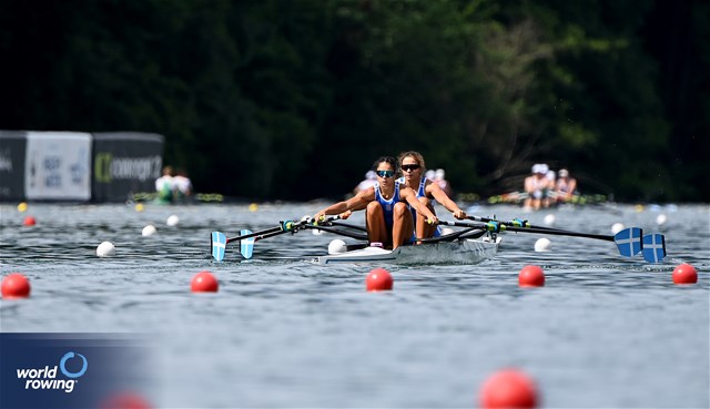 Evangelia Anastasiadou (b), Zoi Fitsiou (s), Women's Double Sculls, Greece, 2025 World Rowing Cup Lucerne, Lucerne, Switzerland / © Detlev Seyb / MyRowingPhoto.com