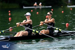 Kathryn Glen (b), Stella Clayton-Greene (s), Women's Double Sculls, New Zealand, 2025 World Rowing Cup Lucerne, Lucerne, Switzerland / © Detlev Seyb / MyRowingPhoto.com