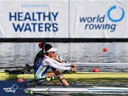 Malika Tagmatova, Lightweight Women's Single Sculls, Uzbekistan, 2025 World Rowing Cup Lucerne, Lucerne, Switzerland / © Detlev Seyb / MyRowingPhoto.com