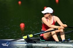 Laura Villiger, Lightweight Women's Single Sculls, Switzerland, 2025 World Rowing Cup Lucerne, Lucerne, Switzerland / © Detlev Seyb / MyRowingPhoto.com