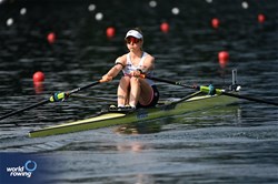 Lara Tiefenthaler, Lightweight Women's Single Sculls, Austria, 2025 World Rowing Cup Lucerne, Lucerne, Switzerland / © Detlev Seyb / MyRowingPhoto.com