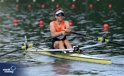 Fedrik Ploeg, Lightweight Men's Single Sculls, Netherlands, 2025 World Rowing Cup Lucerne, Lucerne, Switzerland / © Detlev Seyb / MyRowingPhoto.com