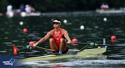 Hin Chun Chiu, Lightweight Men's Single Sculls, Hong Kong, China, 2025 World Rowing Cup Lucerne, Lucerne, Switzerland / © Detlev Seyb / MyRowingPhoto.com