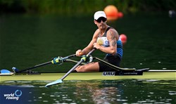 Felipe Kluver Ferreira, Lightweight Men's Single Sculls, Uruguay, 2025 World Rowing Cup Lucerne, Lucerne, Switzerland / © Detlev Seyb / MyRowingPhoto.com
