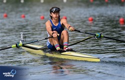 Peter Strecansky, Lightweight Men's Single Sculls, Slovakia, 2025 World Rowing Cup Lucerne, Lucerne, Switzerland / © Detlev Seyb / MyRowingPhoto.com