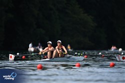 Akiho Takano (b), Rena Suzuki (s), Women's Pair, Japan, 2025 World Rowing Cup Lucerne, Lucerne, Switzerland / © Detlev Seyb / MyRowingPhoto.com