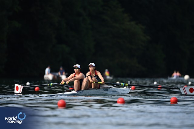 Akiho Takano (b), Rena Suzuki (s), Women's Pair, Japan, 2025 World Rowing Cup Lucerne, Lucerne, Switzerland / © Detlev Seyb / MyRowingPhoto.com