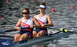 Anna Santruckova (b), Pavlina Flamikova (s), Women's Pair, Czechia, 2025 World Rowing Cup Lucerne, Lucerne, Switzerland / © Detlev Seyb / MyRowingPhoto.com