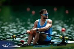 Stefanos Ntouskos, Men's Single Sculls, Greece, 2025 World Rowing Cup Lucerne, Lucerne, Switzerland / © World Rowing / Benedict Tufnell