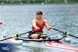Claire Ghiringhelli, PR1 Womens Single Sculls, Switzerland, 2025 World Rowing Cup Lucerne, Lucerne, Switzerland / © Detlev Seyb / MyRowingPhoto.com