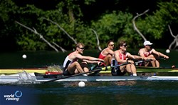 Christian Soendergaard (b), Kaare Mortensen (s), Men's Pair, Denmark, 2025 World Rowing Cup Lucerne, Lucerne, Switzerland / © Detlev Seyb / MyRowingPhoto.com