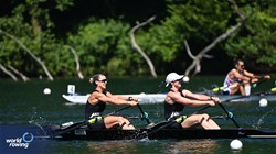 Kathryn Glen (b), Stella Clayton-Greene (s), Women's Double Sculls, New Zealand, 2025 World Rowing Cup Lucerne, Lucerne, Switzerland / © Detlev Seyb / MyRowingPhoto.com