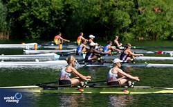 Juliane Faralisch (b), Alexandra Foester (s), Women's Double Sculls, Germany, 2025 World Rowing Cup Lucerne, Lucerne, Switzerland / © Detlev Seyb / MyRowingPhoto.com