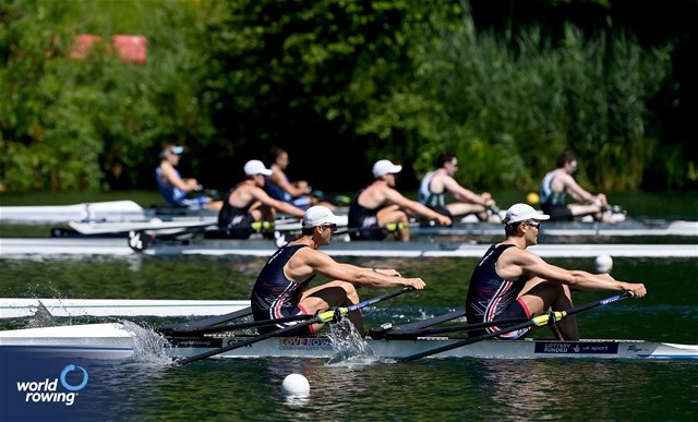 James Gare (b), Tobias Schroder (s), Men's Double Sculls, Great Britain, 2025 World Rowing Cup Lucerne, Lucerne, Switzerland / © Detlev Seyb / MyRowingPhoto.com