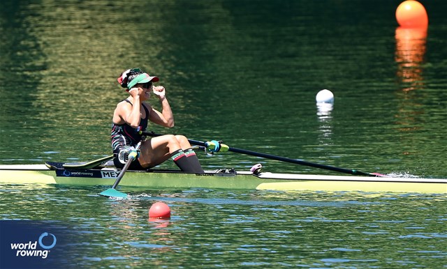 Kenia Lechuga Alanis, Lightweight Women's Single Sculls, Mexico, 2025 World Rowing Cup Lucerne, Lucerne, Switzerland / © Detlev Seyb / MyRowingPhoto.com